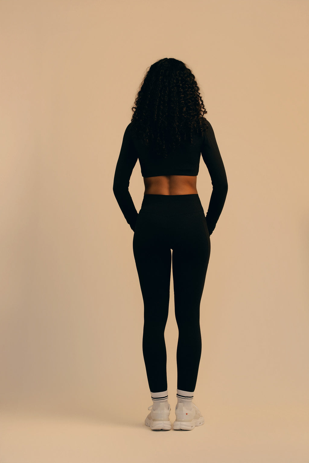 Essential Crop Top manches longues